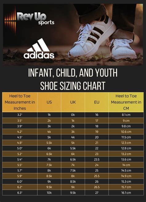 adidas big kid size chart.